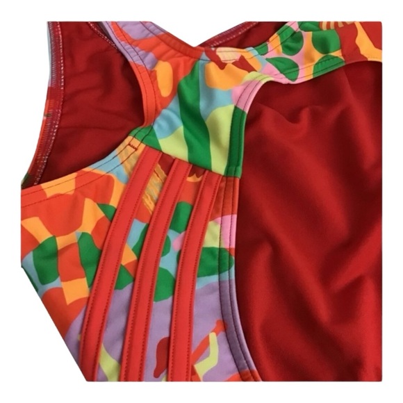 Adidas x  Farm Rio One Piece Swimsuit - Pearl Citrine NWT - Picture 6 of 8